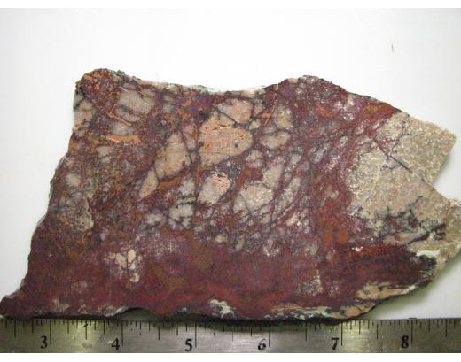 Copper Ore Vein Lapidary Slab